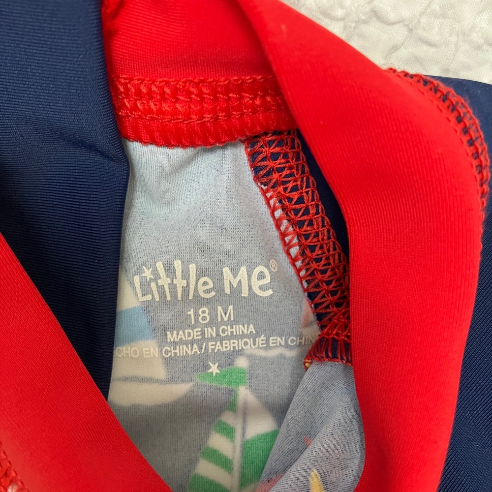 Little Me Rashguard Bathing Suit - Picture 6 of 7